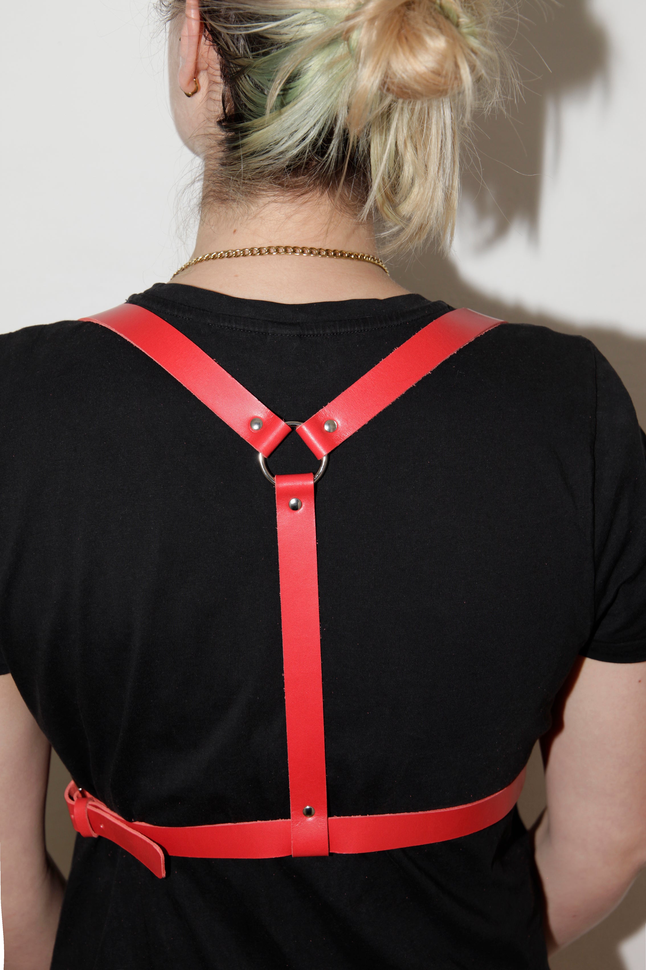 Leather Harness Red