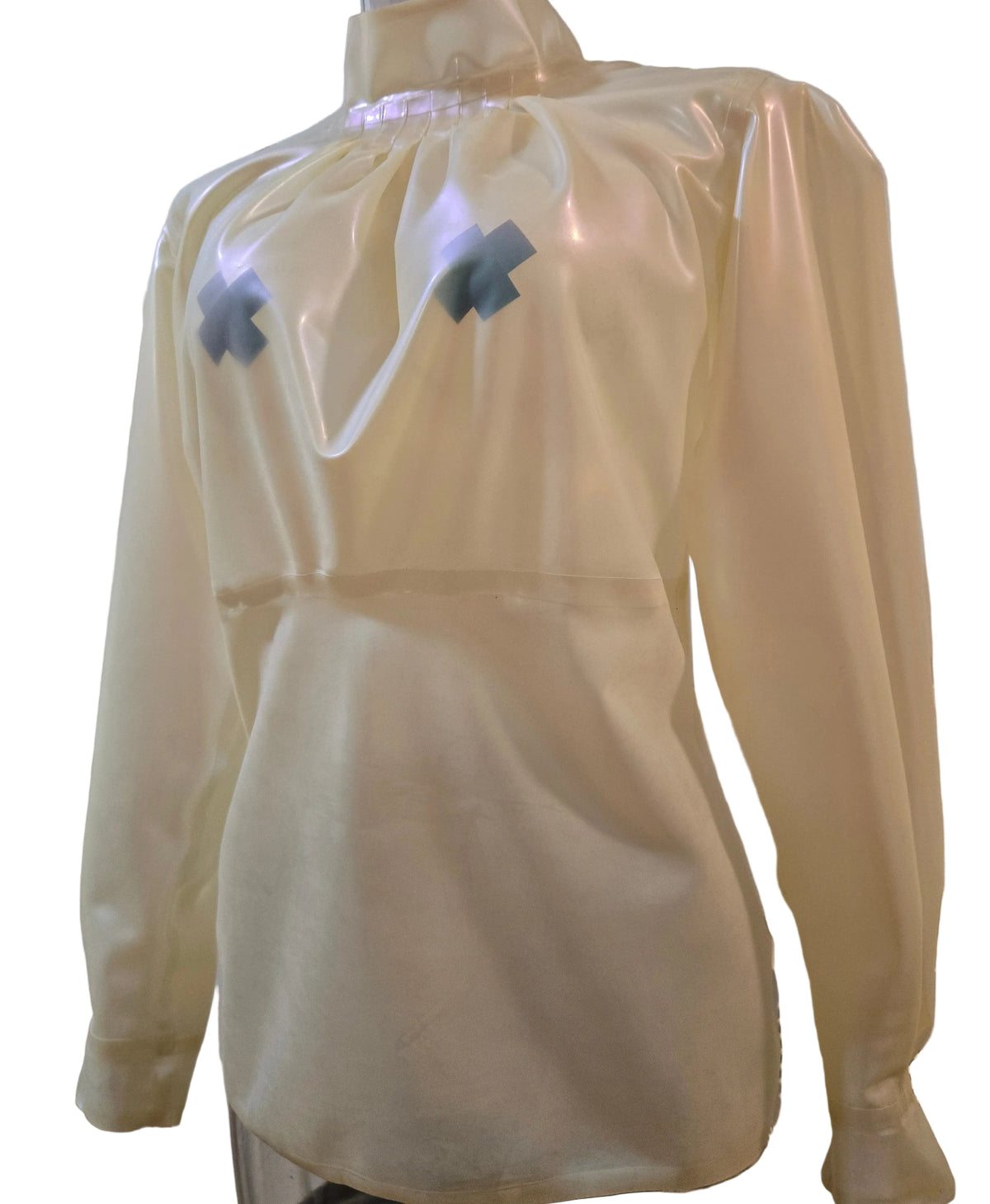 Pleated Latex Blouse