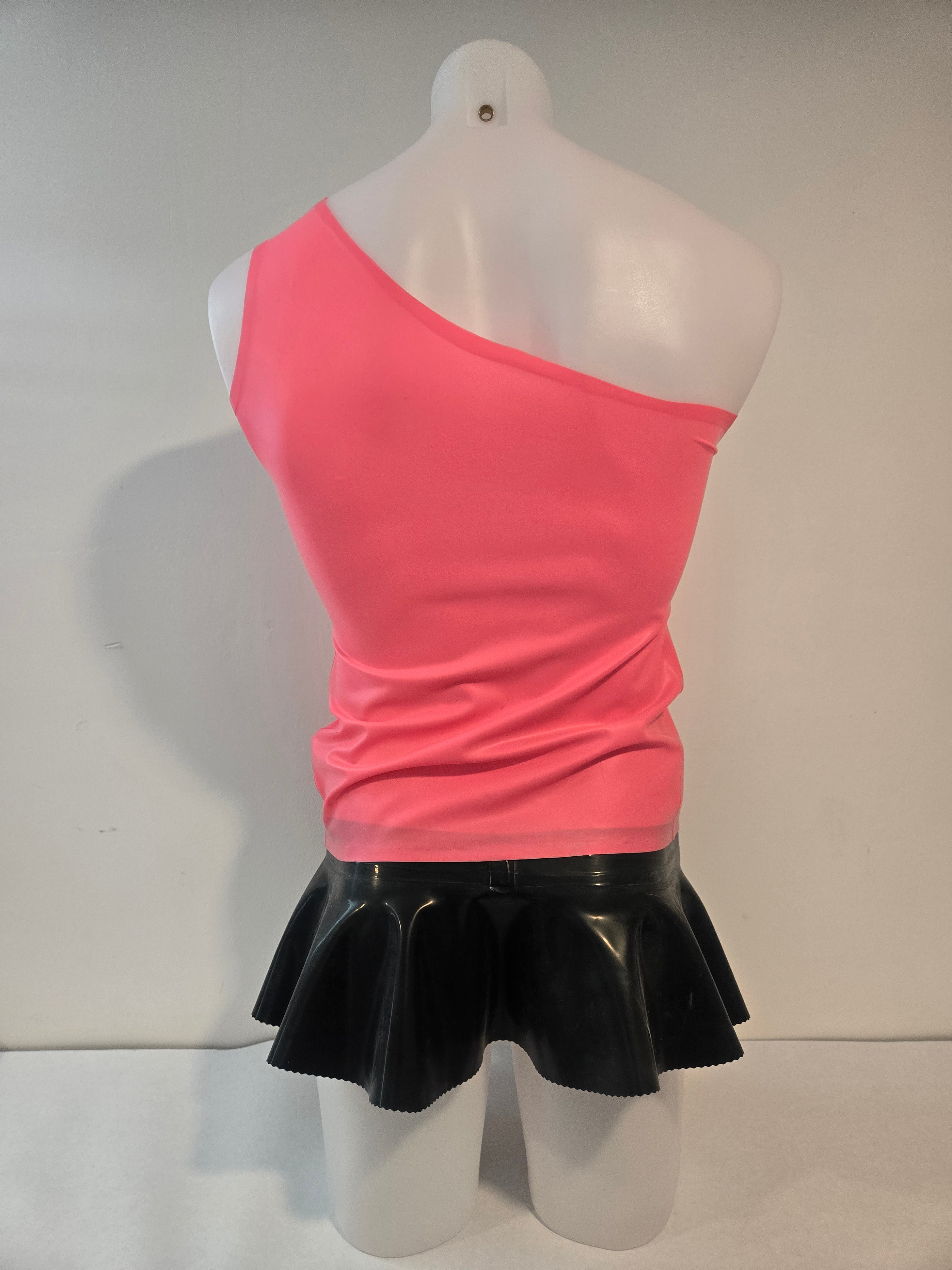 Open Shoulder Latex Top