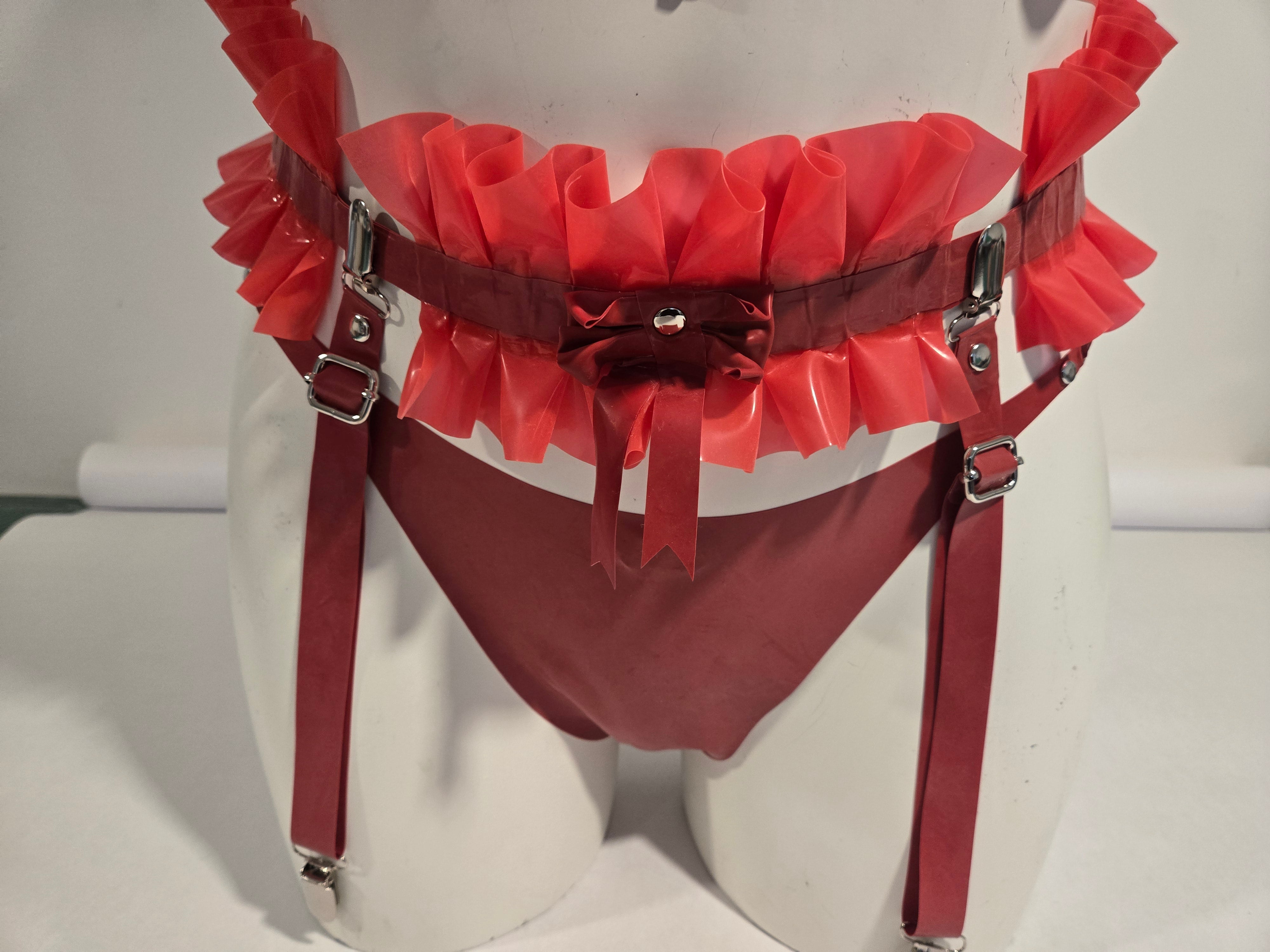 Pleated Garter Belt