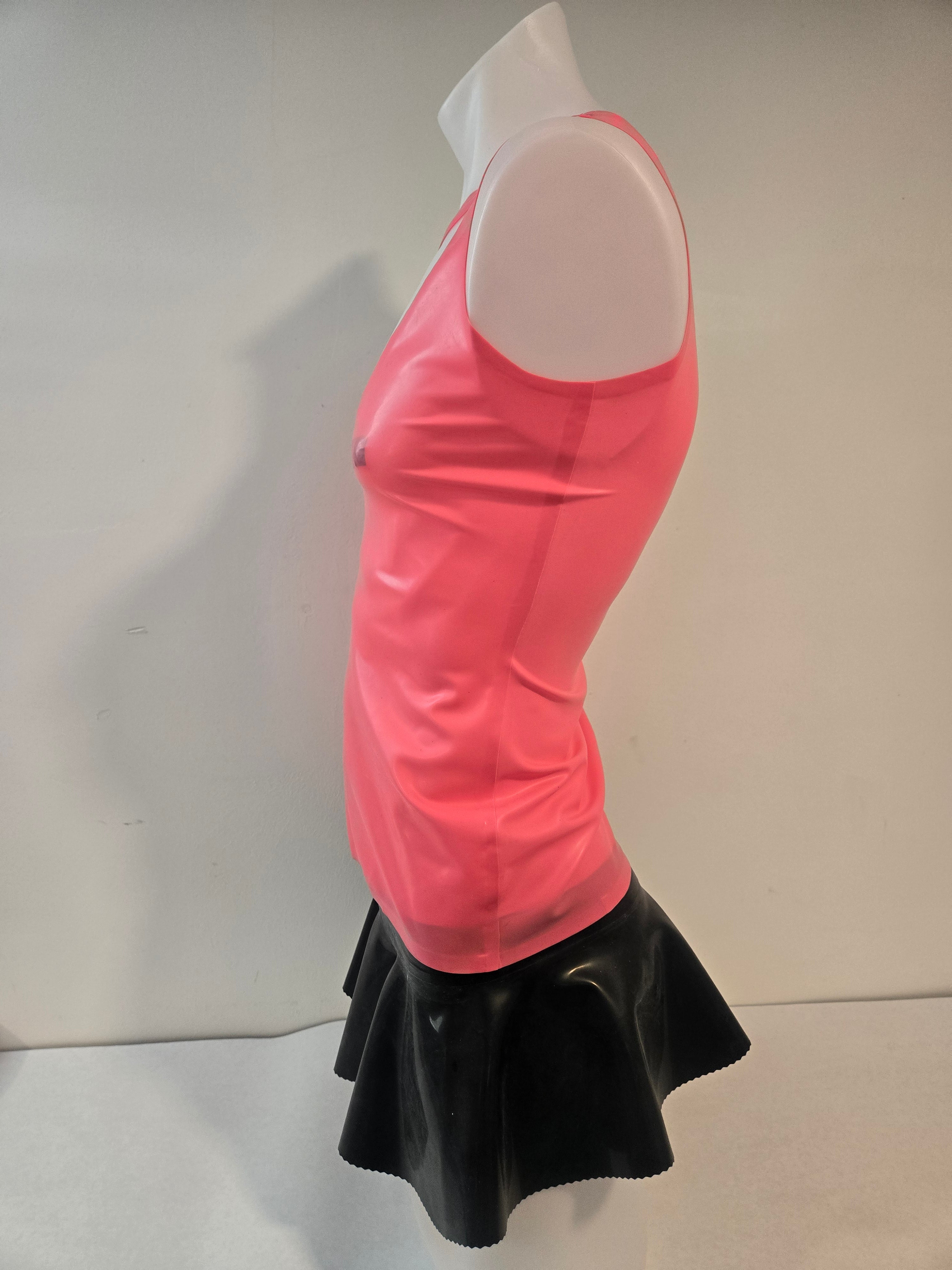 Open Shoulder Latex Top
