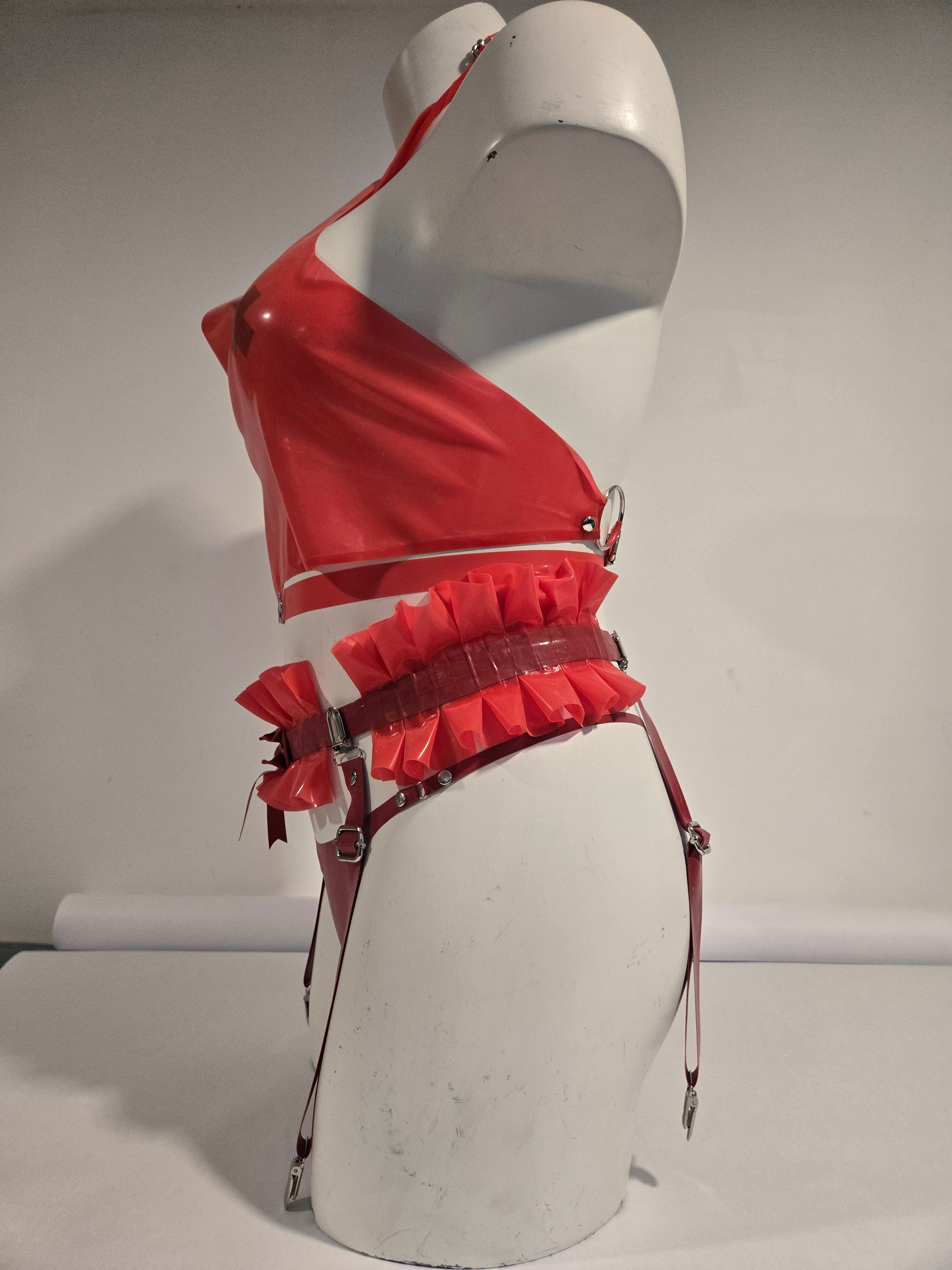 Pleated Garter Belt