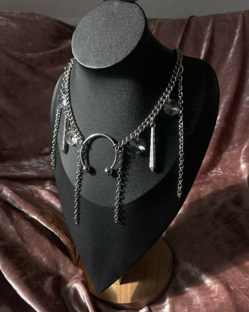 Pierced grunge necklace