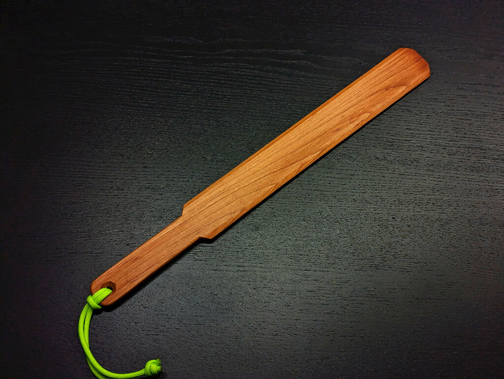 Chamfered Cherry Spanking Paddle