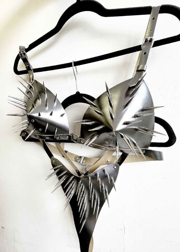 Andromeda Spiked Leather Thong