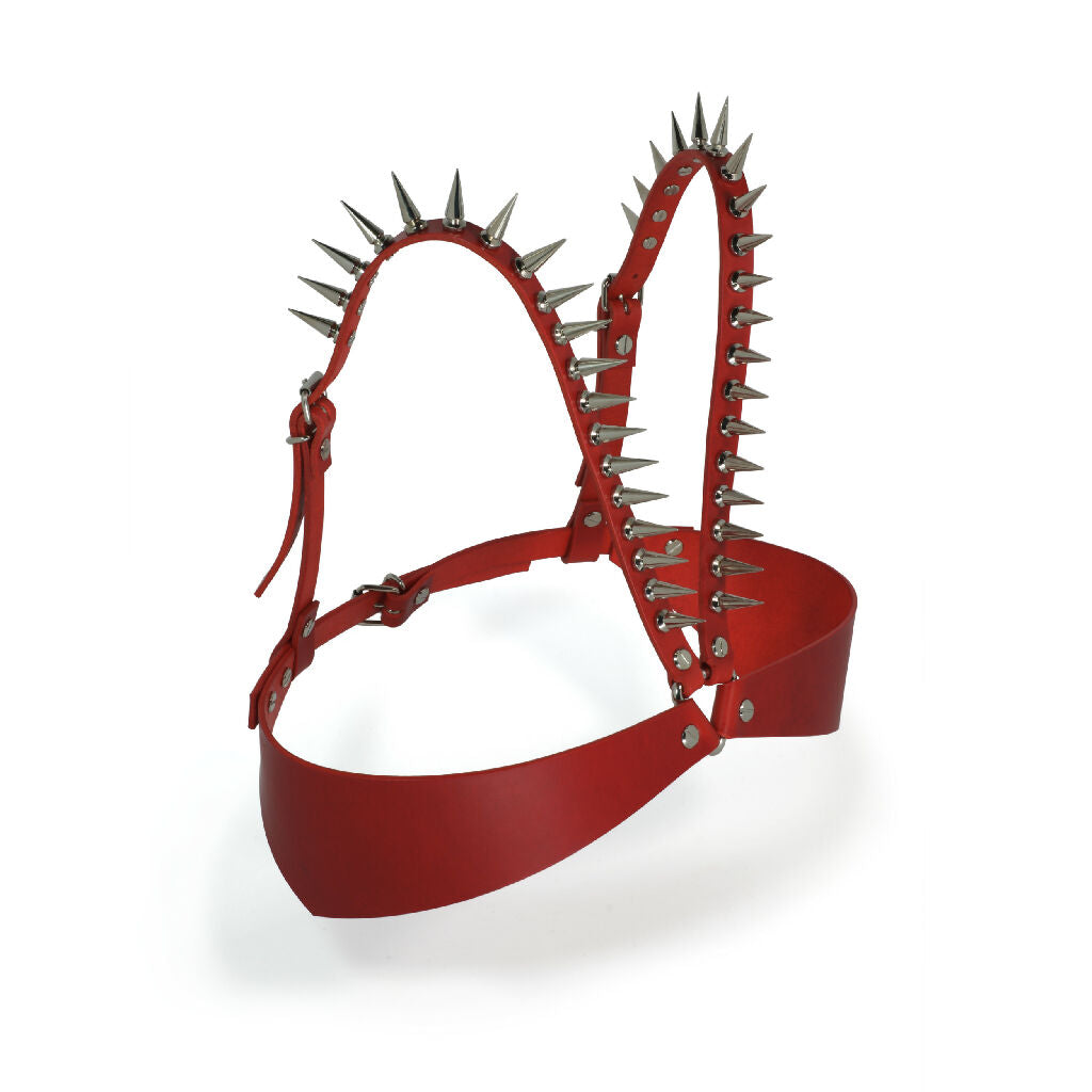 Spiked Leather Bra Harness