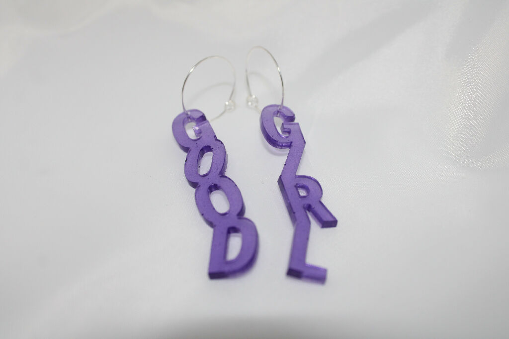 Good Girl Slogan Earrings