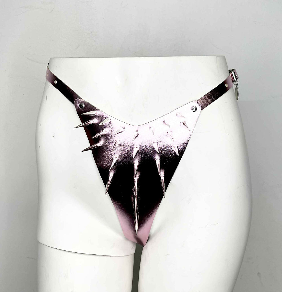Andromeda Spiked Leather Thong