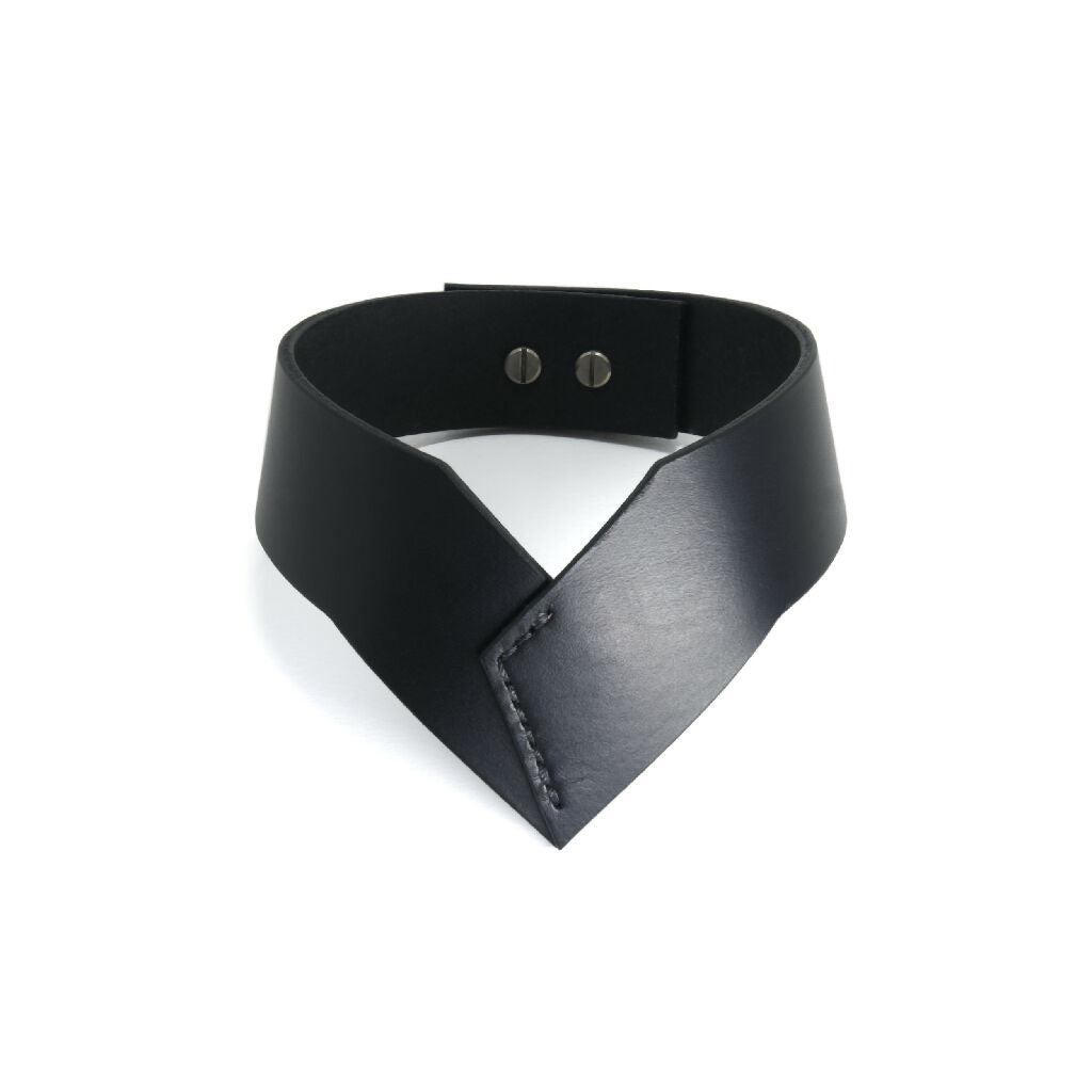 Leather Choker V-Shaped