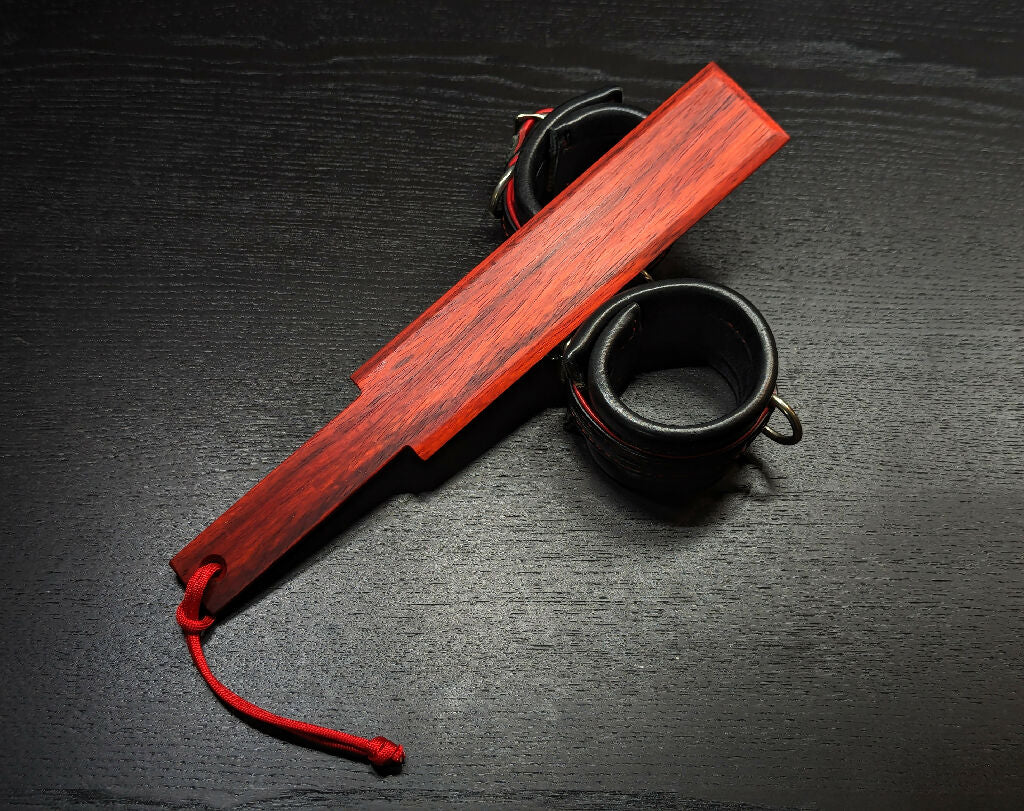 Mini Faceted Padauk Spanking Paddle