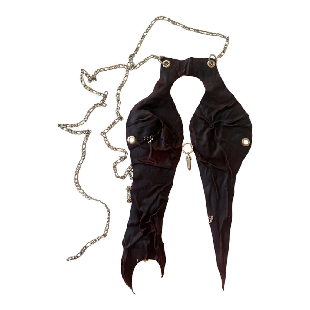 Latex green top with pins