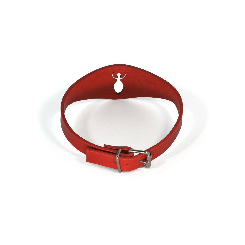 Leather Choker Lasercut - Spiral Goddess