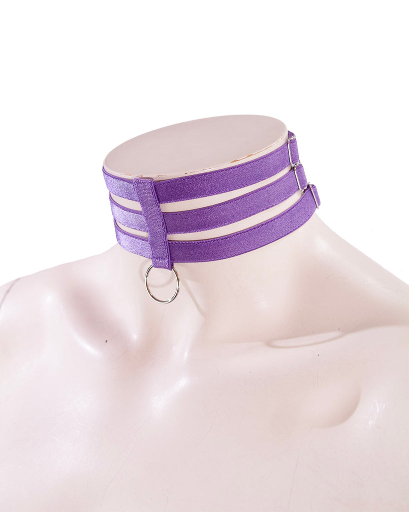 Ultraviolet & Silver choker: ready-to-ship