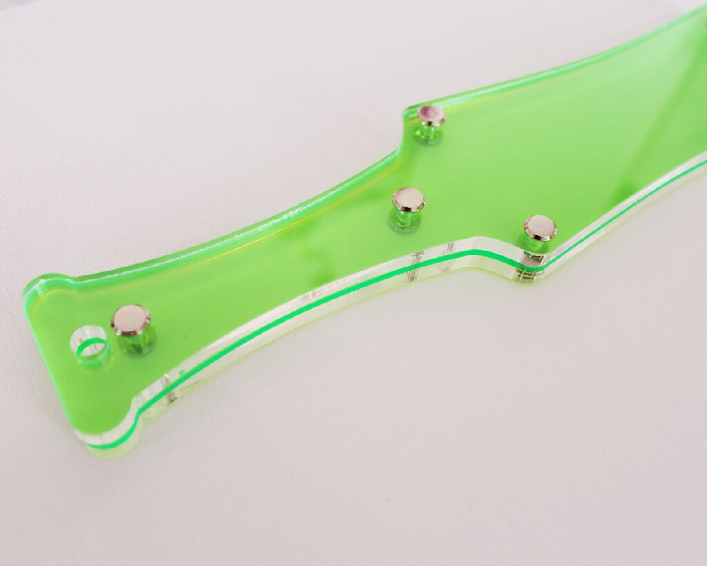 UV Green Clear Acrylic Spanking Paddle