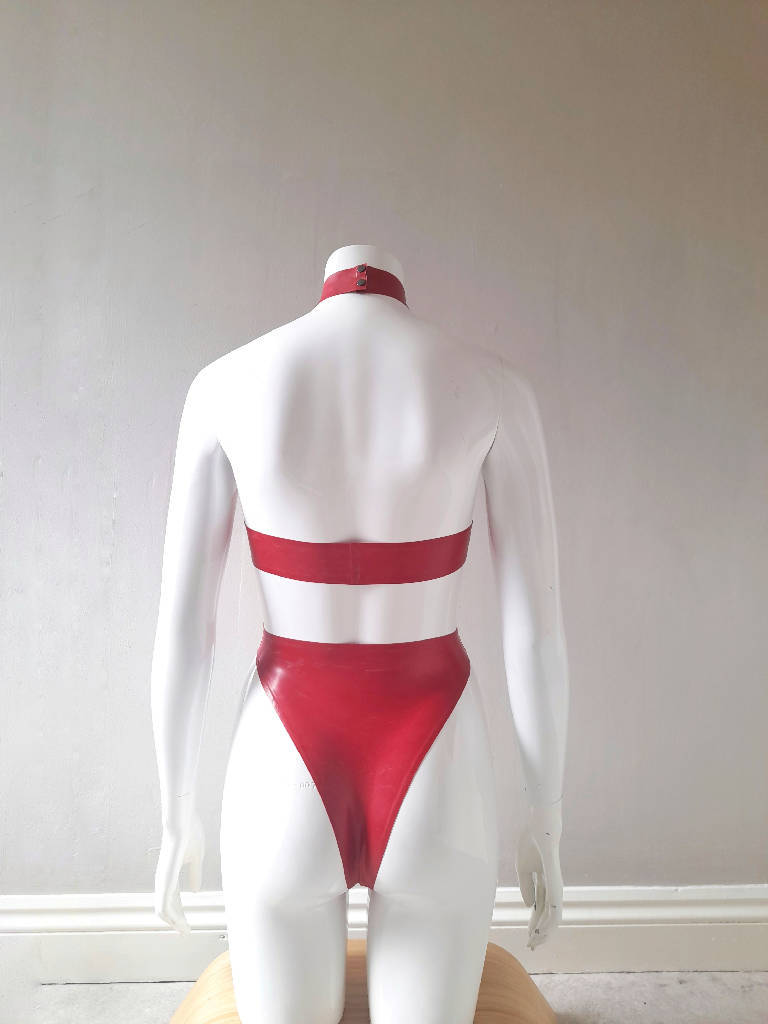 Latex Valentine, Cut out Heart Two Piece Set, Custom Made