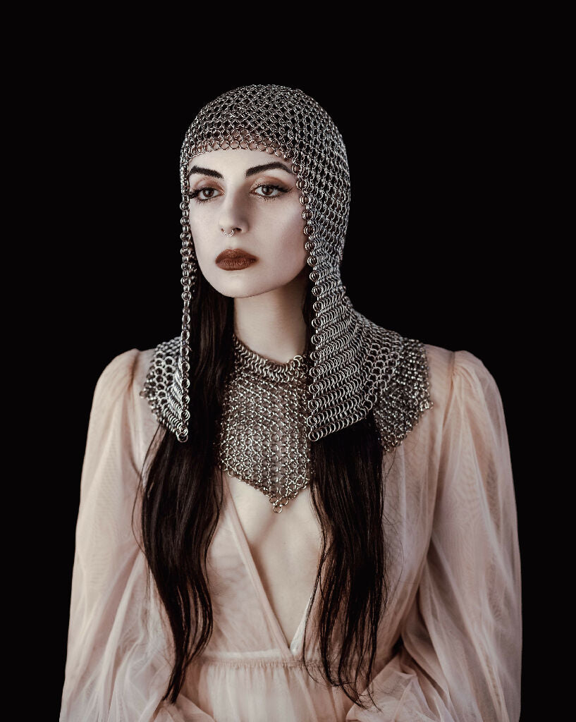 CUSTOM CHAINMAIL COIF HOOD HEADDRESS