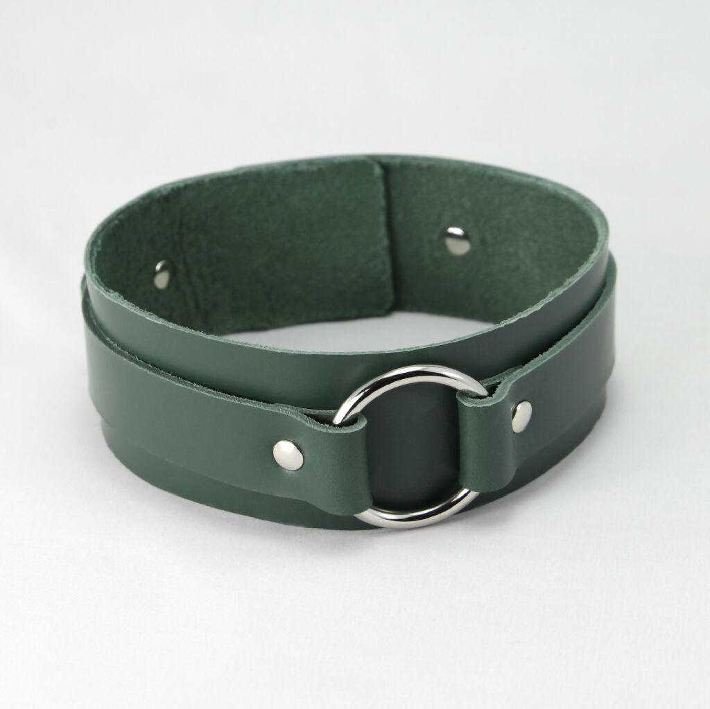 Leather Collar Green