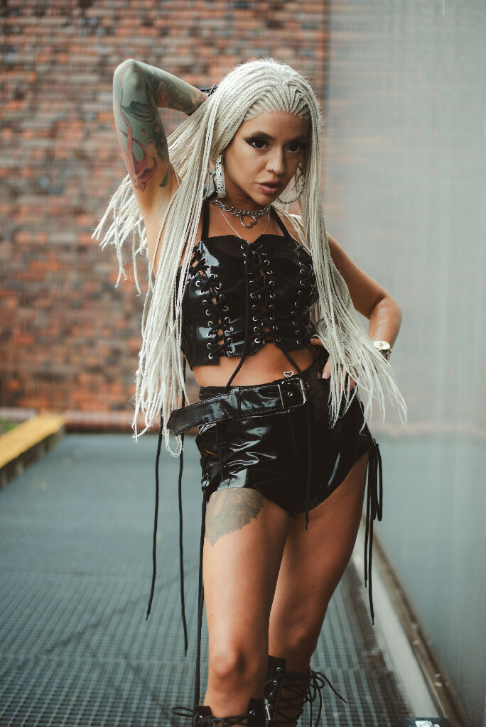 Shorts tied up made of lack BLACK