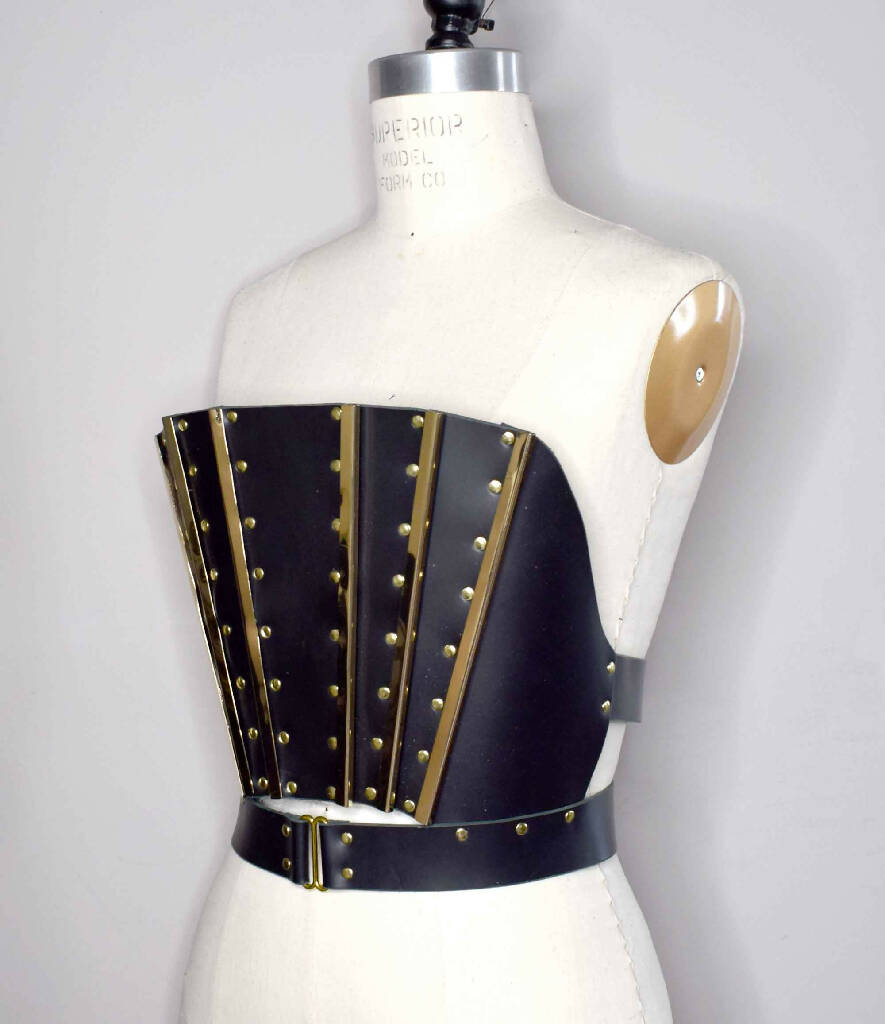 Morgana Leather Stay Bodice Top