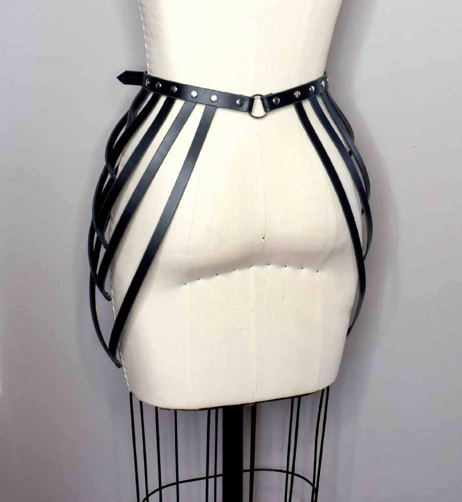 Sonya Strappy Draped Leather Belt