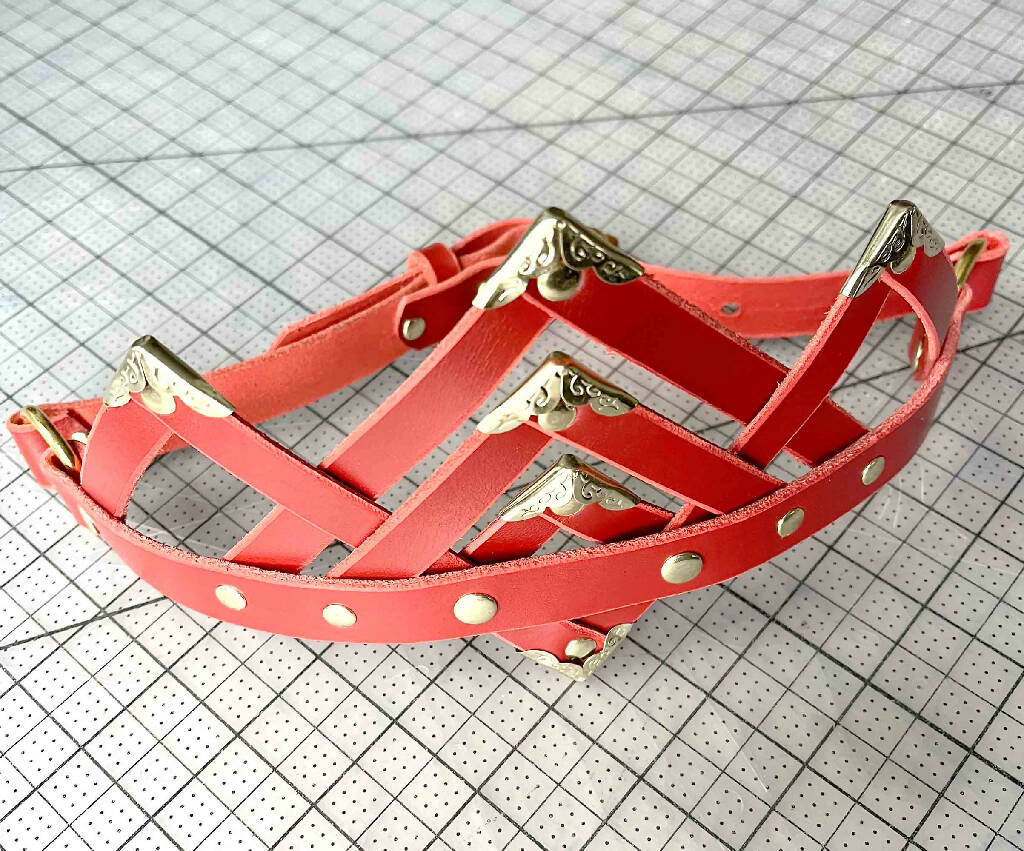 Juliet Black Leather Crown