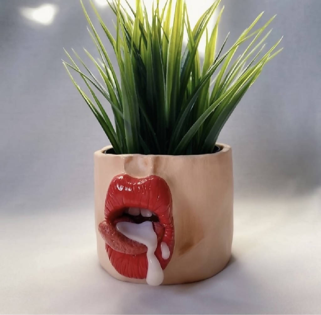 Handmade Dripping Mouth Plant Pot