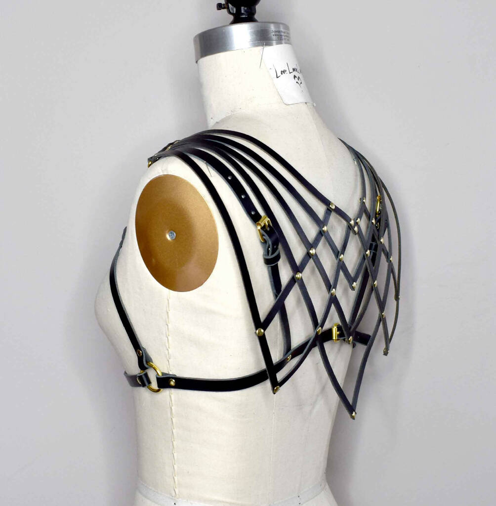 Celine Capelet Harness Bra with Removable Art Deco Capelet