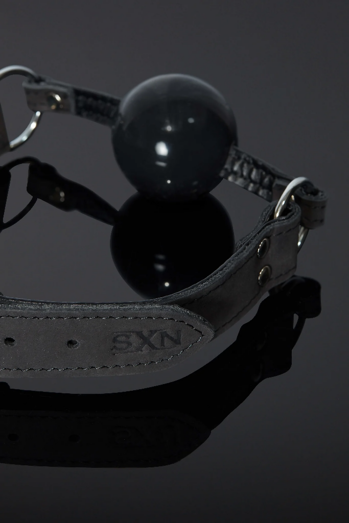 The Sphaera Leather and Silicone Ball Gag