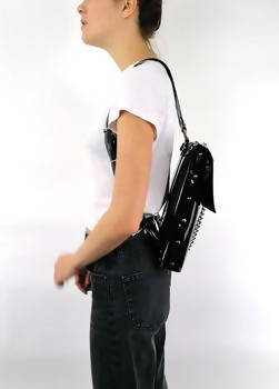 FRIGOLIN Backpack in Black PVC