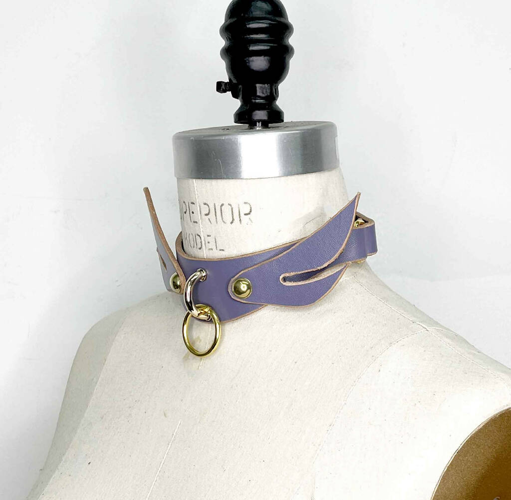 Seraphim Winged Leather Collar