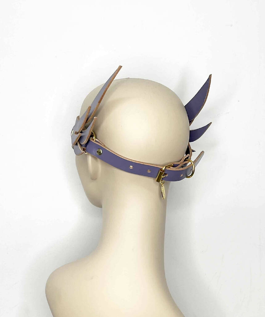 Seraphim Winged Leather Blindfold Visor