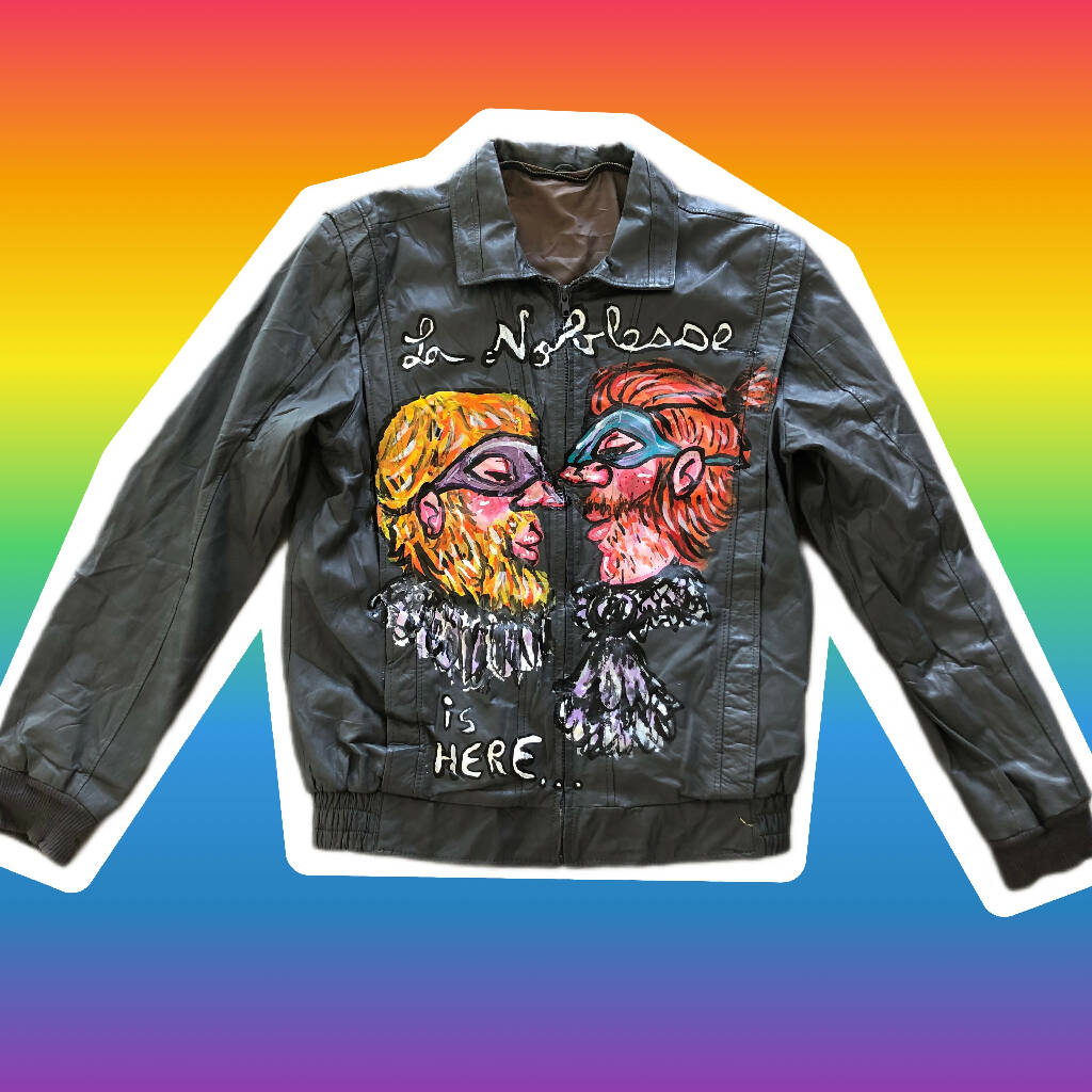 Unique hand-painted jacket 