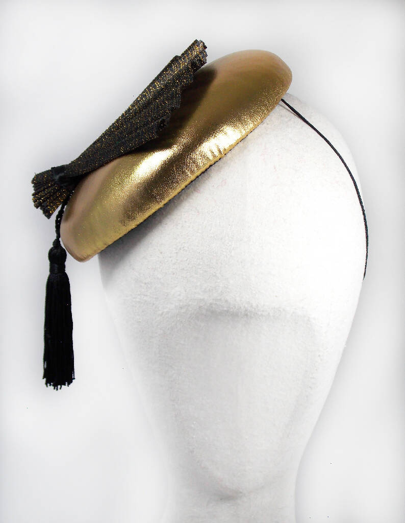 Gold fan mini hat 3