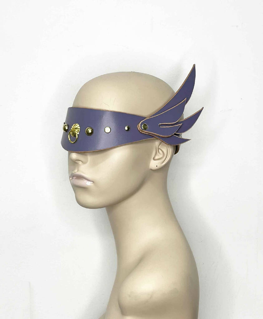Seraphim Winged Leather Blindfold Visor