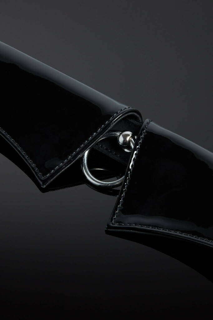 Pristinum Patent Leather Slave Collar - Black