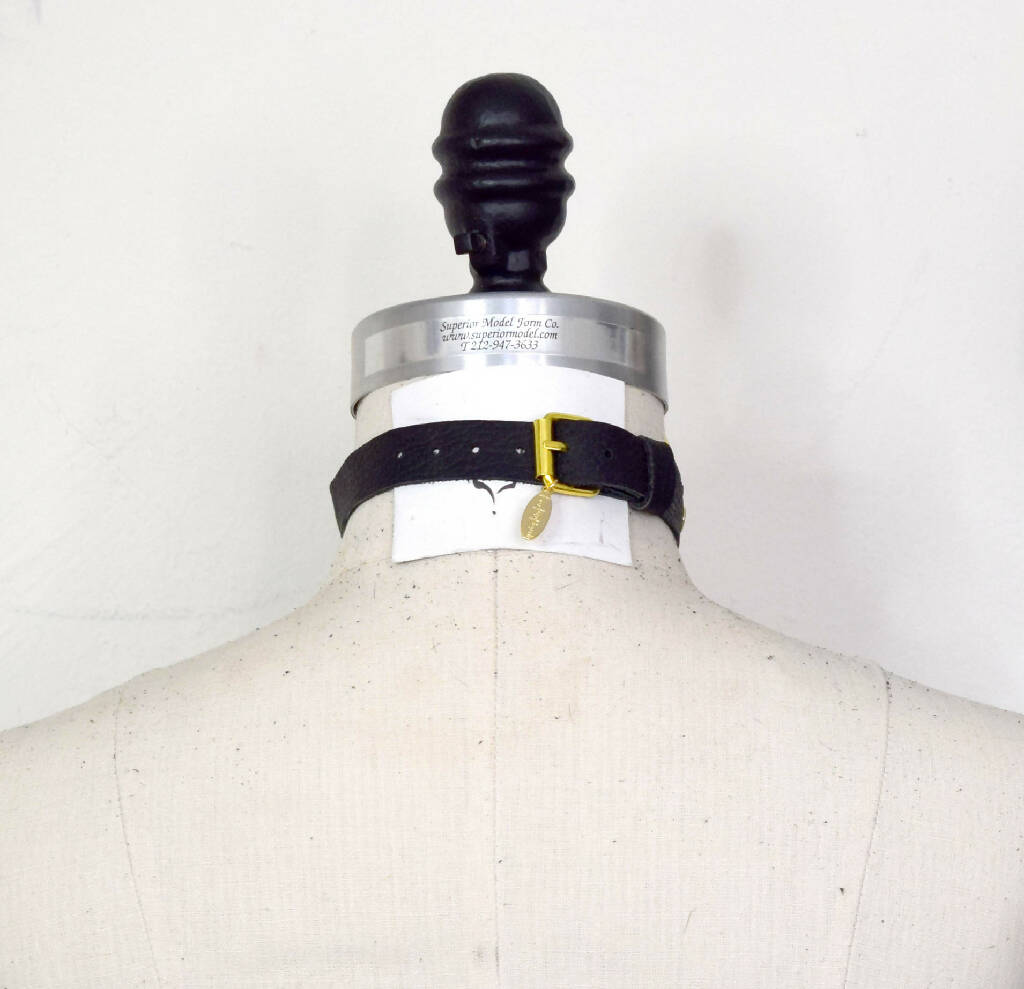 Juliet Art Deco Leather Collar