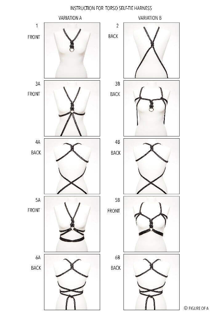 SELF-TIE' TORSO HARNESS *BLACK*