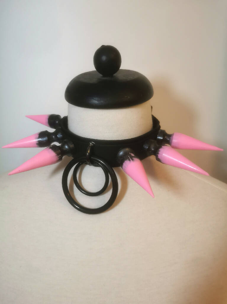 Pink infected spike collar
