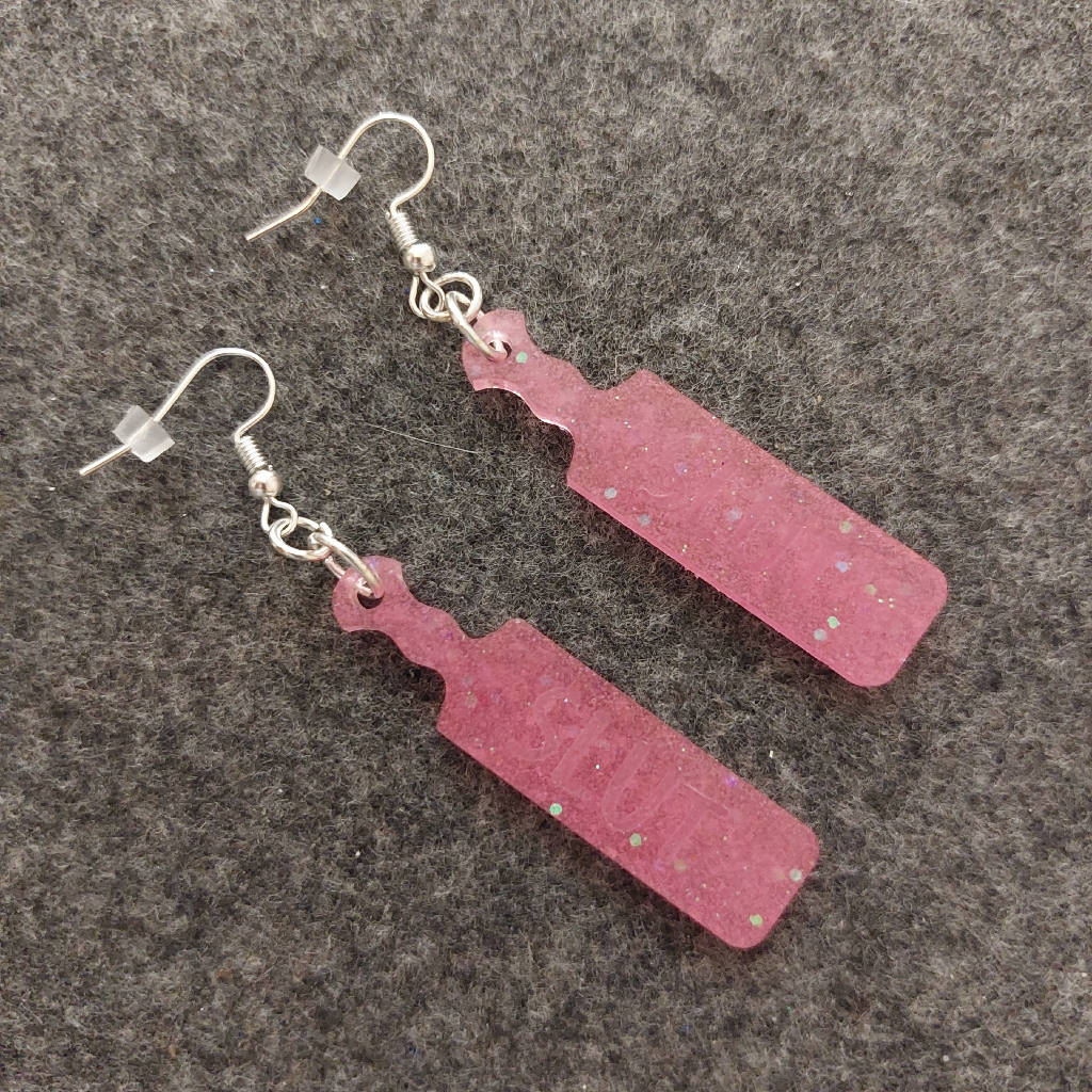 Slut Word Paddle Earrings