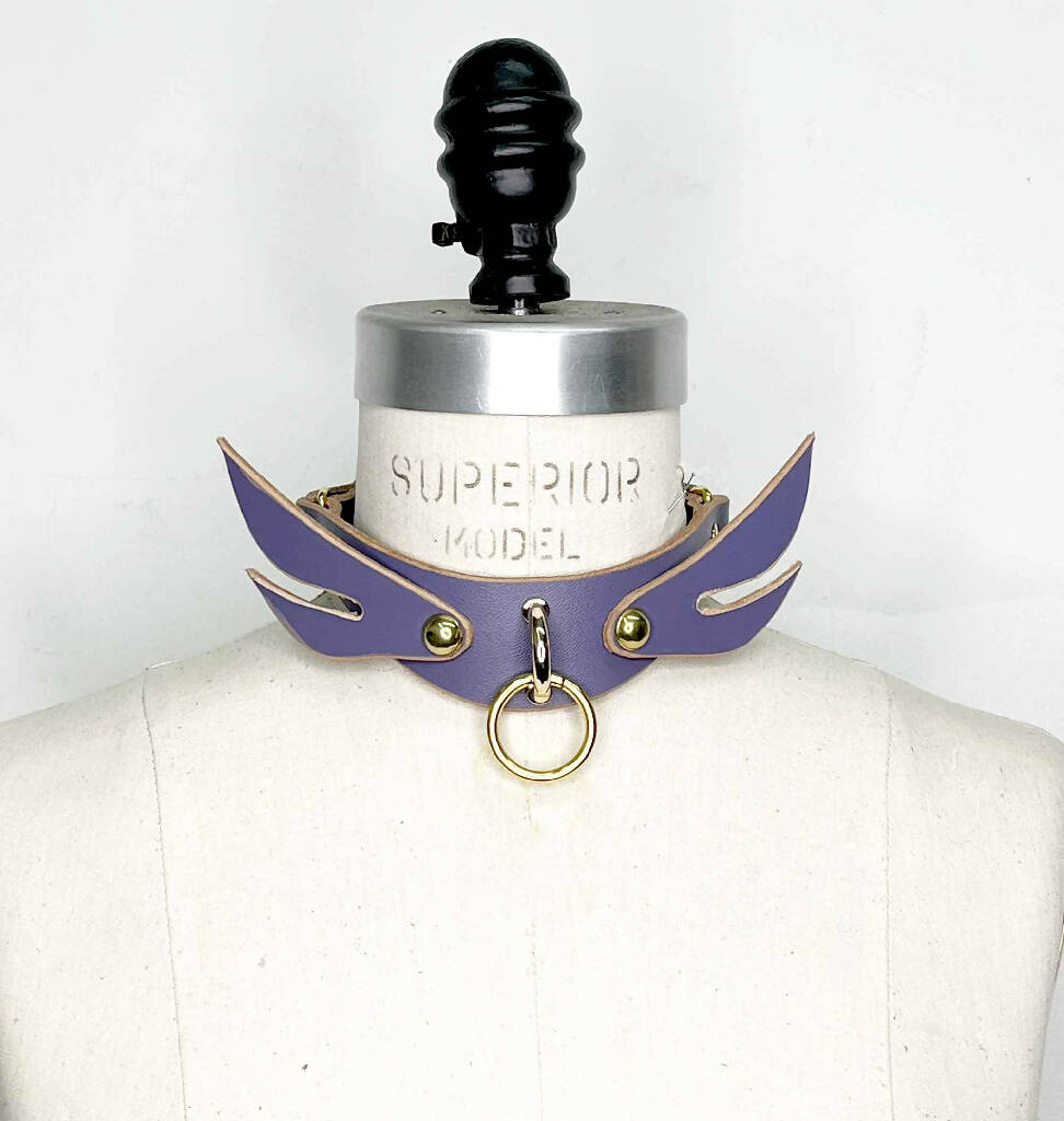 Seraphim Winged Leather Collar
