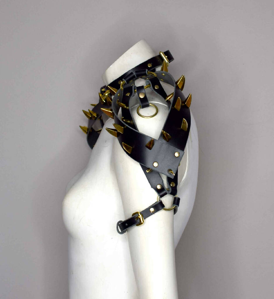 The All Devouring Spiked Leather Shoulder Harness