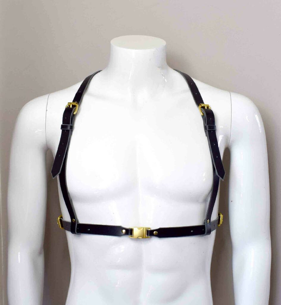 Jay Men's Simple Leather Chest Harness