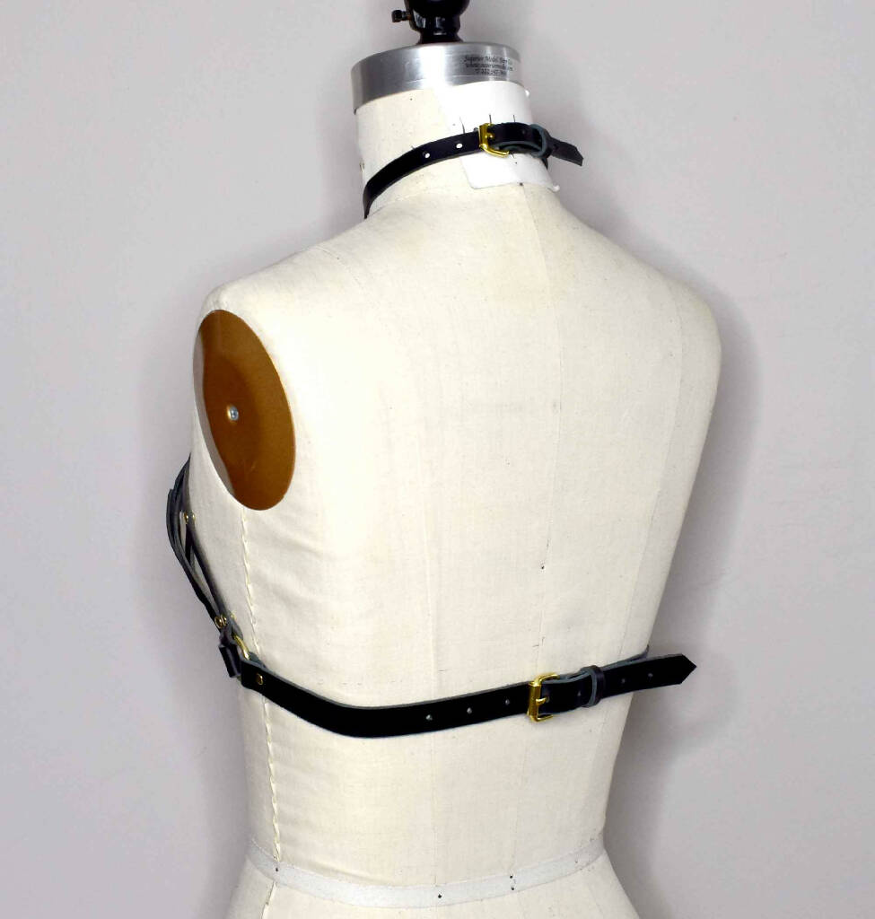 Celine Halter Leather Bra
