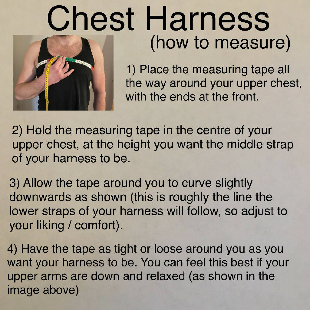 Chest harnesses (slim strap with lining)