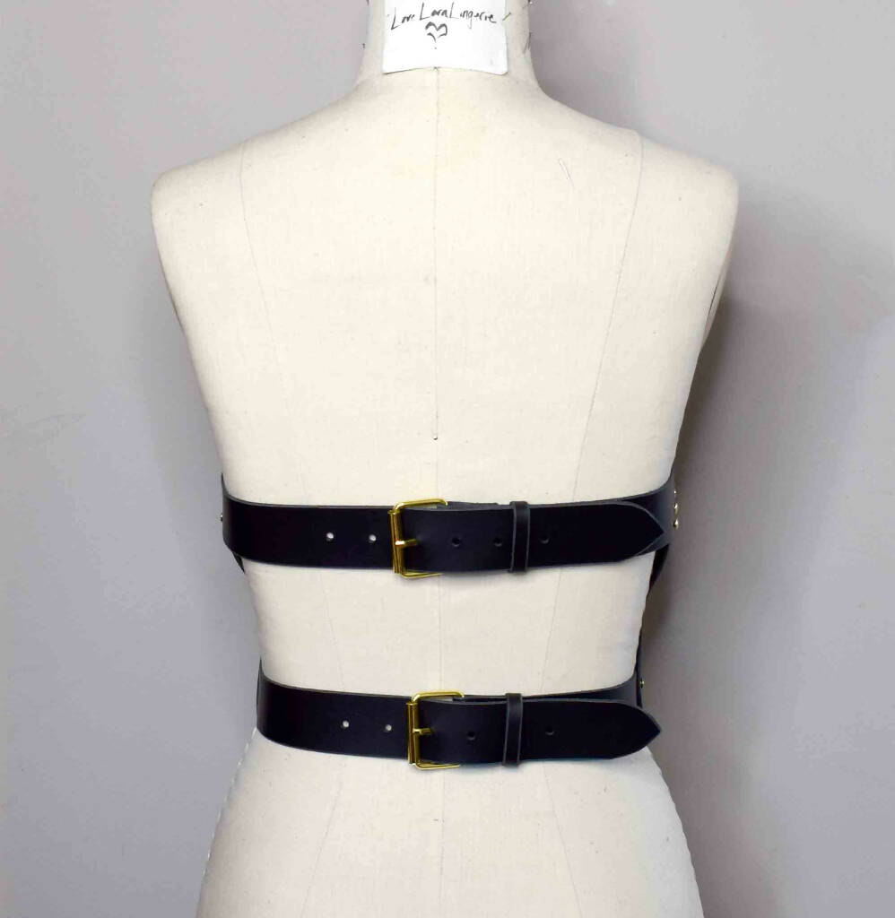 Mantis Leather Bustier Harness