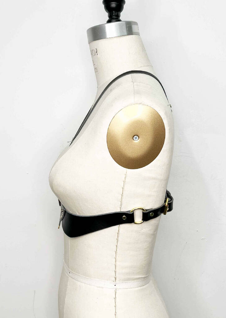 Odile Underbust Leather Harness Bra