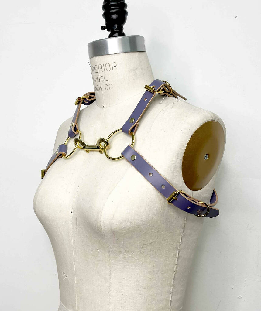 Seraphim Simple Leather Chest Bulldog Harness