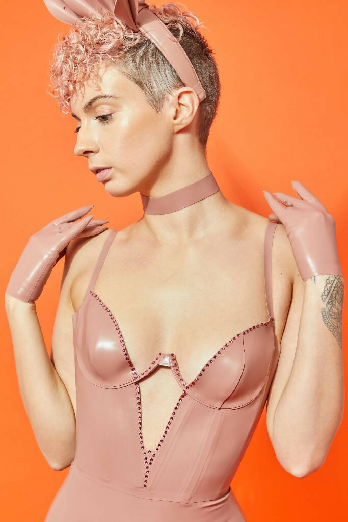 WIDE LATEX CHOKER NECKLACE ( PICK YOUR COLOUR )
