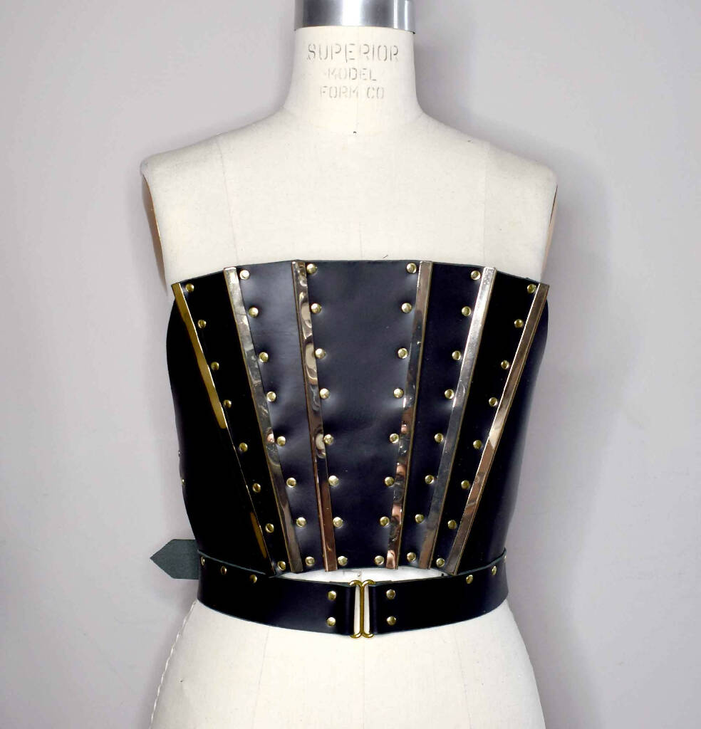 Morgana Leather Stay Bodice Top