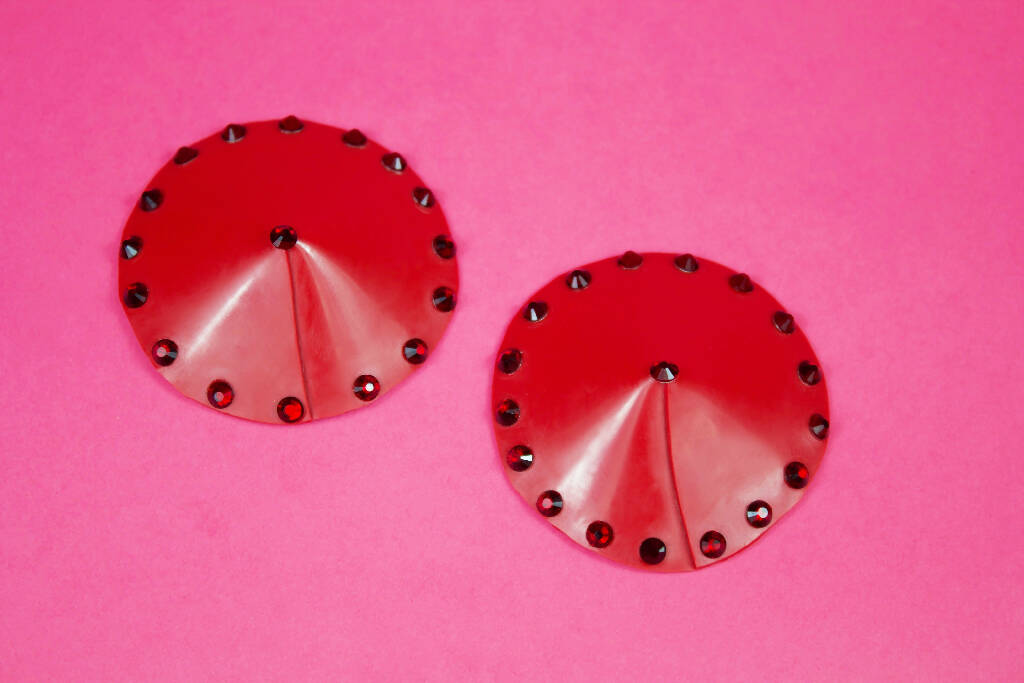 ROUND LATEX NIPPLE PASTIES ( PICK YOUR COLOUR )